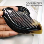 Resim Elegant Hand-Carved Natural Cow Horn Comb - Benzersiz Balık Tasarımı, Hafif ve Sürdürülebilir, Stil ve Düzleştirme için İdeal, Mükemmel Anneler Günü Hediyesi, Saç Bakımı Aracı|Şık Tarza Uygun|Doğal Görünüm, Tarak için Saç Fırçası 