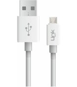 Resim K558 2.4 A Beyaz Micro USB Şarj ve Data Kablosu Linktech