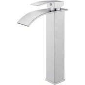 Resim Chuangyinshop Rv Rv Electroplated Sıcak Soğuk Su Silvery Musluğu Tezgüstü Lavabo Banyo Dolabı Bağlantılı 