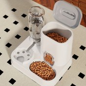 Resim Otomatik Kedi ve Köpek Su Sebili - Entegre Yemek Kabı, 1-10L Kapasite, Pil Gerektirmez, Modern Beyaz Tasarım, Kolay Temizlik & Hidrasyon için Dayanıklı Evcil Hayvan Besleyici, Şık Aksesuar, Sağlam Yapı 