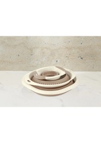 Resim Katlanabilir 3'lü Mutfak Seti, Bej, Pratik ve Şık Tasarım 