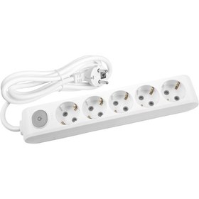 Resim Viko Multi-let 5'li Grup Priz Anahtarlı Topraklı Çocuk Korumalı 5 Metre Beyaz - 90117505 