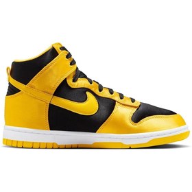 Resim Nike Dunk Low Mid Women Black Yellow Sneaker Günlük Spor Ayakkabı Kadın Siyah Sarı 