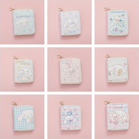 Resim Kadınlar için Sanrio Cinnamoroll Sentetik Deri Cüzdan - Sevimli Kawaii Fermuarlı Kartlık ve Bozuk Para Çantası Çok Bölmeli, Günlük Kullanım İçin Kompakt Tasarım, Sanrio Hayranları İçin Hediye, Şirin Cüzdan, Günlük Çanta, Koleksiyonluk Aksesuarlar, Pürüzsüz Dokulu 
