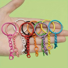 Resim 20/50 adet Çeşitli Renkli Anahtarlık Halkaları - Çinko Alaşımlı DIY Takılar, El Sanatları, Çanta ve Sırt Çantası Süslemeleri, Canlı Renkli Aksesuarlar, Anahtarlık Aksesuarları, El Sanatları Aksesuarları, Dayanıklı Anahtarlıklar 
