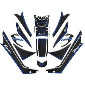 Resim Yamaha Tmax 2019 - 2021 Uyumlu Tank Pad Set 001 Siyah 