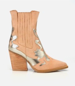 Resim Hotiç Kadın Süet Deri Bej Western Topuklu Bot 01boh303930a315 Bej 