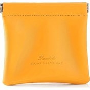 Resim Fochsia Sarı Mini Kese Sıkmalı Bozuk Para Cüzdanı Nakit Ve Kulaklık Anahtar Organizasyonu Sarı 