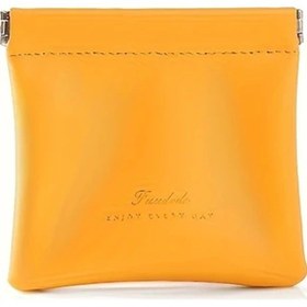 Resim Fochsia Sarı Mini Kese Sıkmalı Bozuk Para Cüzdanı Nakit Ve Kulaklık Anahtar Organizasyonu Sarı 