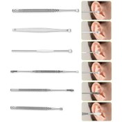 Resim Geeroyoo 6 Lı Paslanmaz Çelik Kulak Temizleme Çubuğu Seti - Yaylı Spiral Tasarım, Aile Kullanımı İçin Uygun 