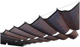 Resim Geri çekilebilir U şeklinde Dalga Gölge Tente Dış Mekan UV Dayanıklı Güneşlik Gölgelik HDPE Pergola Tente Veranda Havalandırma için (Boyut: G 0,8 * U5m/G2,62 * U16,12,5 m) 