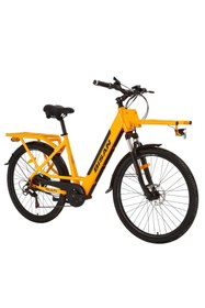 Resim Bisan Felicity Elektrikli Bisiklet 50 Cm Disk Fren 27,5 Jant Shimano Tourney 7 Vites 55 Km Menzil Cat Sarı 