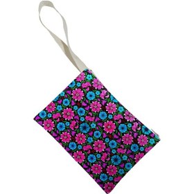 Resim Unisex Çiçek Desenli Portföy Clutch Çanta 
