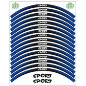 Resim Sevenkardeşler Mavi Siyah Sport Reflektörlü Jant Şeridi 