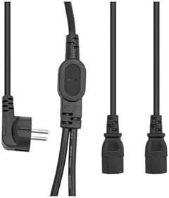 Resim 1.8 Metre Pc Güç Kablosu Ikili - Kasa Ikili Power Kablo 1.8mt 