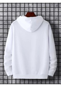 Resim Startmore Adrift Unisex Kadın/erkek Beyaz Ok Baskılı Oversize Kapüşonlu Sweatshirt Beyaz 