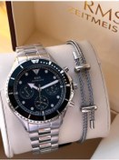 Resim Rms Romanson 2 Yıl Garantili Çelik Kordon Çelik Kasa 5 Atm Suya Dayanıklı Erkek Kol Saati Ag1503.01 Gri 