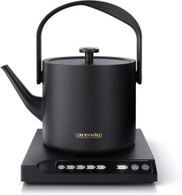 Resim Arendo Retro Tasarımlı Paslanmaz Çelik Su Isıtıcısı Sıcaklık Ayarlı, 0,5 Litre Kapasite ve 30Dk Sıcak Tutma 