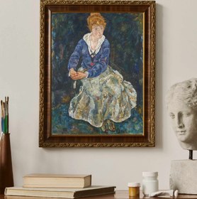 Resim Egon Schiele - Sanatçının Eşi Edith Schiele’Nin Portresi Fine Art Baskı - Hahnemühle Matt Fibre / 21x30 / Eseri Baskı Ölçüsüne Tam Oturt (Beyaz kenar olmasın / Eserden kırpılır) 