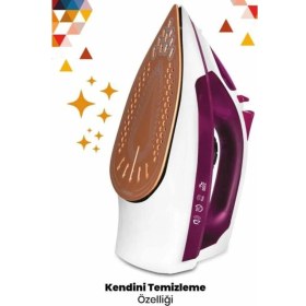 Resim Cenk Xstore Yeni Nesil Kırmızı Buharlı Ütü 2200 Watt Seramik Tabanlı Yüksek Buhar Gücü 