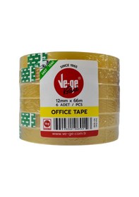 Resim Vege 12X66 Selefon Bant Eto Sarı Şeritli 6'Lı 