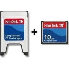 Resim Sandisk 1 GB Compact Flash Hafıza Kartı + Pcmcıa Kart Okuyucu 