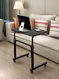 Resim Yükseklik Ayarlı Laptop Sehpası ve Çalışma Masası - Antrasit (Tekerli) 70x40 
