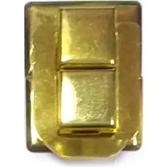 Resim Yaylı Klips, Kutu Ön Kilidi - Büyük, Sarı, 1 Adet 