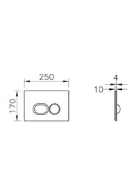 Resim VitrA Liquid Krom Kumanda Paneli 740-2180 Krom 