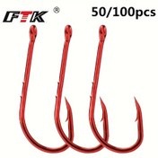 Resim 50/100 adet 10 Boyut 1#-4/0# Eğik Yem Tutucu Balıkçılık saç tokası Barb Shank Beak Yem Tutucu saç tokası Eğik 2 Yem Tutucu Barb Balıkçılık saç tokası Re 