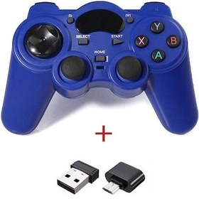 Resim Android Ve Tablet Uyumlu Kablosuz Oyun Kolu - Mavi - Ergonomik Tasarım - Pil Dahil Değil 