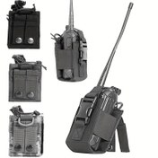 Resim Açık Hava Taşınabilir Askeri Telsiz Telsiz Tutucu Çantası Cep Molle 600D İçin 