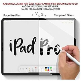 Resim iPad 6. Nesil Uyumlu A1893 Ekran Koruyucu Paperlike Kırılmaz Cam 