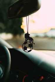 Resim Oyunzu Araba Süsü Metal Top Aslan Dikiz Aynası Süsü Hediyelik 