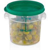 Resim GastroPlast Grpp-1 Polipropilen Yuvarlak Saklama Kabı, 0.95 L ( Kapak Dahildir.) 