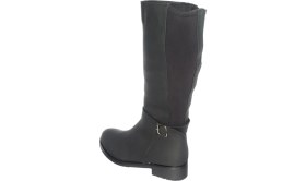 Resim Costo Shoes K1011-2 Siyah Yağlı Nubuk Streç Kadın Çizme Büyük Numara Geniş Rahat Kalıp 