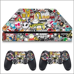 Resim Kt Decoration Ps4 Slim Kaplama Sticker Stickerbomb - PS4S44 