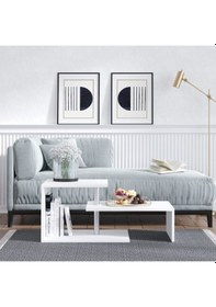 Resim Decormet Dilek Orta Sehpa Beyaz Beyaz 