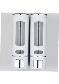 Resim 2 Adet Sıvı Sabunluk 400 Ml Duvara Monte Duş Sabun Şampuan Dispenseri Mutfak Banyo Sabunluğu Beyaz 