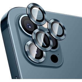 Resim Genel Markalar Iphone 12 Pro Max Metal Çerçeveli (lacivert) Kamera Koruma Lensi 