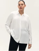 Resim Befree Plus Sıze Viskon Büyük Beden Gömlek Blouse 440745991 Beyaz 