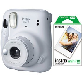 Resim Instax Mini 11 10'lu Film Beyaz Fotoğraf Makinesi 
