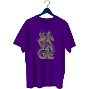 Resim Bluu Savage Sporcu T-Shirt Bisiklet Yaka 
