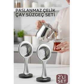 Resim Transformacion Premium Çay Süzgeci Seti - 2’li Profesyonel Gurme Serisi, Ultra İnce Gözenek 721304 