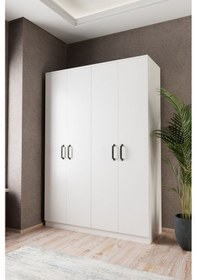 Resim Gabi 4 Kapaklı Gardırop Beyaz 