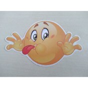 Resim Aksesuar Emoji Sticker Komik 11x6,5cm (2 ADET FİYATI) Emoji Logosu Emoji Etiketi Emoji Çıkartma Emoji Arma 
