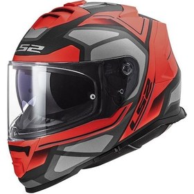 Resim Ls2 Storm 2 Faster Full Face Motosiklet Kaskı 66946 Mat Kırmızı Titanyum 