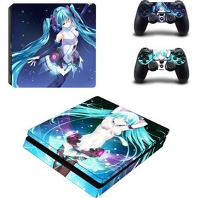 Resim Hatsune Miku Playstation 4 Slim Kasa Sticker Kaplama 