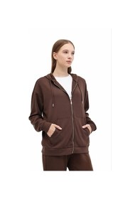 Resim Lumberjack 5w Wb Carla-h Gınsen 5pr Kahverengi Kadın Sweatshirt A102031375 Kahverengi 
