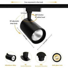 Resim Cata Aybekon CT-5334 Ledli Ray Spot 30W 6400K Beyaz Işık 2/3/4/5/8 Adet 